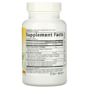 Thành phần vi chất của Garden of Life Living Vitamin C 60 Vegetarian Caplets 658010111485