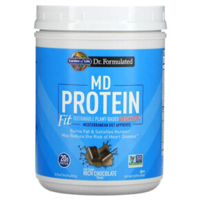 Thực phẩm chức năng Garden of Life MD Protein Fit Sustainable Plant-Based Weight Loss Rich Chocolate 22.39 oz (635 g) 658010129541