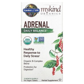 Thực phẩm chức năng Garden of Life MyKind Organics Adrenal Daily Balance 120 Vegan Tablets 658010121866