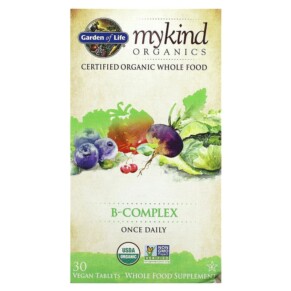 Thực phẩm chức năng Garden of Life MyKind Organics B-Complex 30 Vegan Tablets 658010118507