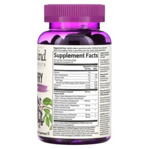 Thành phần vi chất của Garden of Life MyKind Organics Elderberry Immune Gummy 120 Vegan Gummy Drops 658010121774