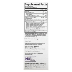Thành phần vi chất của Garden of Life Mykind Organics Kids Cough & Mucus Immune Syrup with Ivy Leaf Zinc & Vitamin C 3.92 fl oz (116 ml) 658010128162