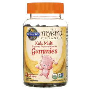 Thực phẩm chức năng Garden of Life MyKind Organics Kids Multi Organic Fruit Flavor 120 Vegan Gummy Bears 658010120272
