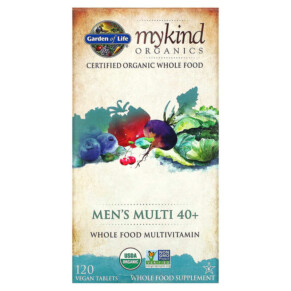 Thực phẩm chức năng Garden of Life MyKind Organics Men's Multi 40+ 120 Vegan Tablets 658010117692