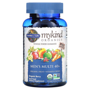 Thực phẩm chức năng Garden of Life MyKind Organics Men's Multi 40+ Organic Berry 120 Vegan Gummy Drops 658010120289
