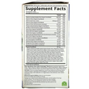 Thành phần vi chất của Garden of Life MyKind Organics Men's Once Daily 30 Vegan Tablets 658010117661