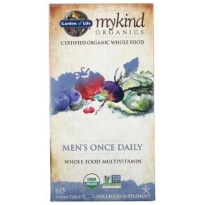 Thực phẩm chức năng Garden of Life MyKind Organics Men's Once Daily 60 Vegan Tablets 658010117678