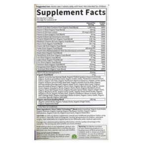 Thành phần vi chất của Garden of Life MyKind Organics Prenatal Multi 180 Vegan Tablets 658010117715