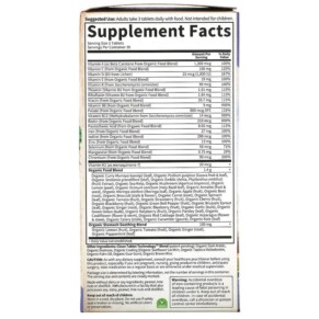 Thành phần vi chất của Garden of Life MyKind Organics Prenatal Multi 90 Vegan Tablets 658010117708