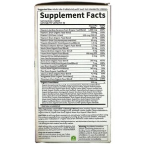 Thành phần vi chất của Garden of Life MyKind Organics Prenatal Once Daily 30 Vegan Tablets 658010118569