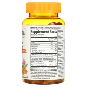Thành phần vi chất của Garden of Life MyKind Organics Turmeric Inflammatory Response Gummy 120 Vegan Gummy Drops 658010121781