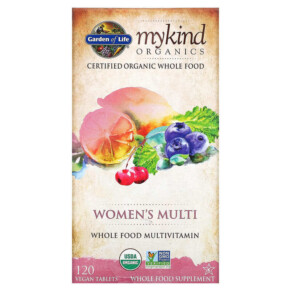 Thực phẩm chức năng Garden of Life MyKind Organics Women's Multi 120 Vegan Tablets 658010117746