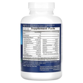 Thành phần vi chất của Garden of Life O-Zyme Digestive Enzyme Blend 180 Vegetarian Caplets 658010112024