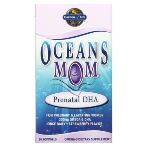 Thực phẩm chức năng Garden of Life Oceans Mom Prenatal DHA Strawberry 350 mg 30 Softgels 658010113953