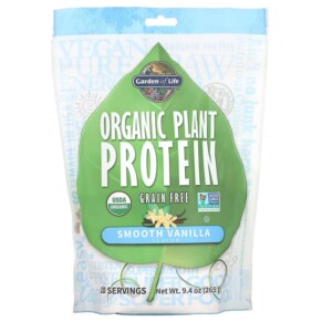 Thực phẩm chức năng Garden of Life Organic Plant Protein Grain Free Smooth Vanilla 9.4 oz (265 g) 658010118026