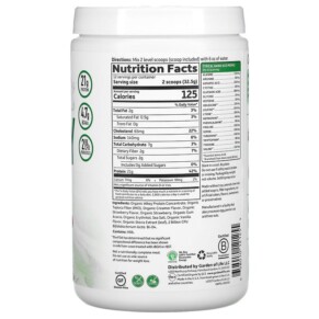 Thành phần vi chất của Garden of Life Organic Whey Protein Grass-Fed Strawberry 13.75 oz (390 g) 658010121255
