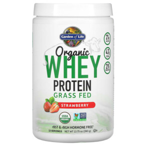 Thực phẩm chức năng Garden of Life Organic Whey Protein Grass-Fed Strawberry 13.75 oz (390 g) 658010121255