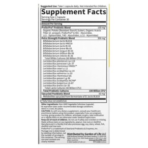 Garden of Life Probiotics 100 Billion 30 Vegetarian Capsules 3 Thành phần vi chất của Garden of Life Probiotics 100 Billion 30 Vegetarian Capsules 658010131797