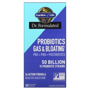 Thực phẩm chức năng Garden of Life Probiotics Gas & Bloating 50 Billion 30 Vegetarian Capsules 658010131773