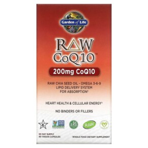 Thực phẩm chức năng Garden of Life RAW CoQ10 200 mg 60 Vegan Capsules 658010115926