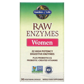 Thực phẩm chức năng Garden of Life RAW Enzymes Women 90 Vegetarian Capsules 658010115636