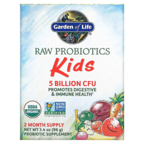 Thực phẩm chức năng Garden of Life RAW Probiotics Kids 5 Billion CFU 3.4 oz (96 g) 658010115698
