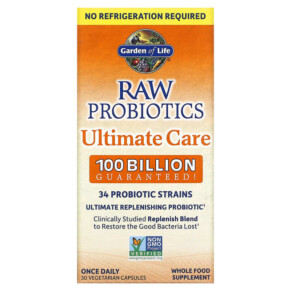 Thực phẩm chức năng Garden of Life RAW Probiotics Ultimate Care 30 Vegetarian Capsules 658010123334