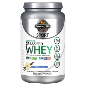 Thực phẩm chức năng Garden of Life Sport Certified Grass Fed Whey Vanilla 22.57 oz (640 g) 658010120630