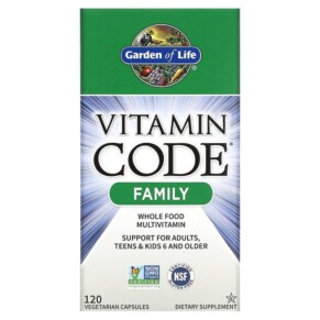 Thực phẩm chức năng Garden of Life Vitamin Code Family Whole Food Multivitamin 120 Vegetarian Capsules 658010113700