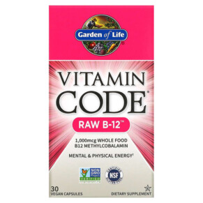 Thực phẩm chức năng Garden of Life Vitamin Code RAW B-12 30 Vegan Capsules 658010113793
