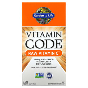 Thực phẩm chức năng Garden of Life Vitamin Code RAW Vitamin C 120 Vegan Capsules 658010116558
