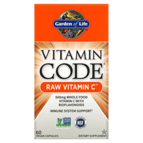 Thực phẩm chức năng Garden of Life Vitamin Code RAW Vitamin C 60 Vegan Capsules 658010113816