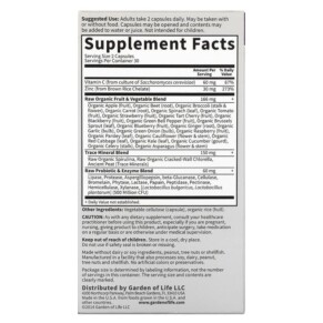 Thành phần vi chất của Garden of Life Vitamin Code RAW Zinc 60 Vegan Capsules 658010116527