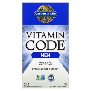 Thực phẩm chức năng Garden of Life Vitamin Code Whole Food Multivitamin for Men 240 Vegetarian Capsules 658010114196