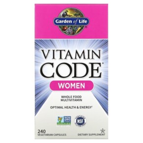 Thực phẩm chức năng Garden of Life Vitamin Code Whole Food Multivitamin for Women 240 Vegetarian Capsules 658010114172
