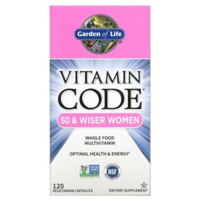 Thực phẩm chức năng Garden of Life Vitamin Code Whole Food Multivitamin for Women 50 & Wiser 120 Vegetarian Capsules 658010113670