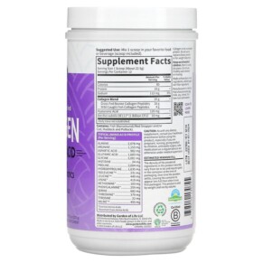 Thành phần vi chất của Garden of Life Wild Caught & Grass Fed Collagen Hyaluronic Acid Unflavored 9.52 oz (270 g) 658010130745