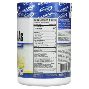 Thành phần vi chất của Gaspari Nutrition Proven EAAs Lemon Ice 13.75 oz (390 g) 646511031432