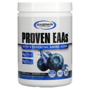 Thực phẩm chức năng Gaspari Nutrition Proven EAAs with 9 Essential Amino Acids Blueberry Acai 13.75 oz (390 g) 646511026599