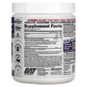 Thành phần vi chất của GAT Sport NITRAFLEX Grape 10.9 oz (309 g) 816170022144
