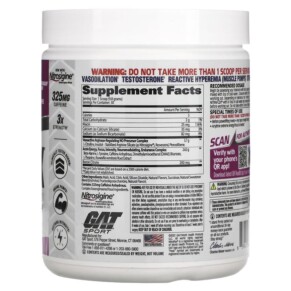 Thành phần vi chất của GAT Sport NITRAFLEX Watermelon 10.4 oz (294 g) 859613648983