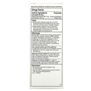 Thành phần vi chất của Genexa LLC Kid's Cough & Chest Congestion Ages 4+ Organic Blueberries 4 fl oz (118 ml) 850015736018