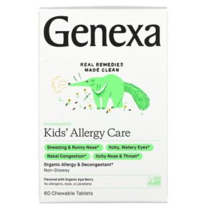 Thực phẩm chức năng Genexa LLC Kids´ Allergy Care Allergy & Decongestant Organic Acai Berry 60 Chewable Tablets 857630006021