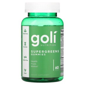 Thực phẩm chức năng Goli Nutrition Supergreens Gummies 60 Pieces 055840401821