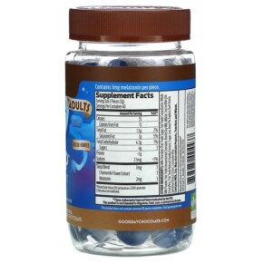 Thành phần vi chất của Good Day Chocolate Sleep Supplement For Adults 80 Candy Coated Pieces 858982004437