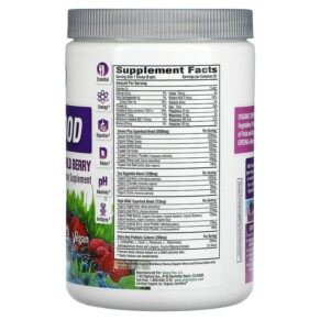 Greens Plus Organics Superfood Wild Berry 8.46 oz (240 g) 3 Thành phần vi chất của Greens Plus Organics Superfood Wild Berry 8.46 oz (240 g) 769745100085