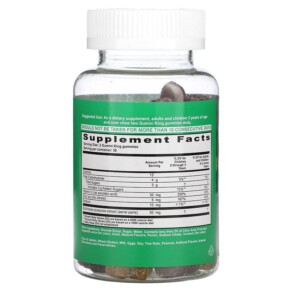 Thành phần vi chất của GummiKing Echinacea Plus Vitamin C+ Zinc for Kids Strawberry Orange Lemon Grape Cherry and Grapefruit 60 Gummies 835776000677