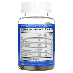 Thành phần vi chất của GummiKing Multi-Vitamin + Mineral for Kids Strawberry Orange Lemon Grape Cherry and Grapefruit 60 Gummies 835776000684