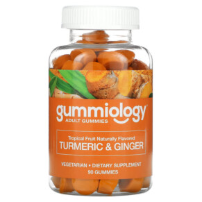 Thực phẩm chức năng Gummiology Adult Turmeric & Ginger Gummies Tropical Fruit 90 Vegetarian Gummies 898220014798