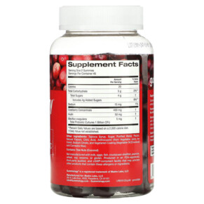 Thành phần vi chất của Gummiology Cranberry & Probiotic Gummies Cranberry 90 Vegetarian Gummies 898220020881